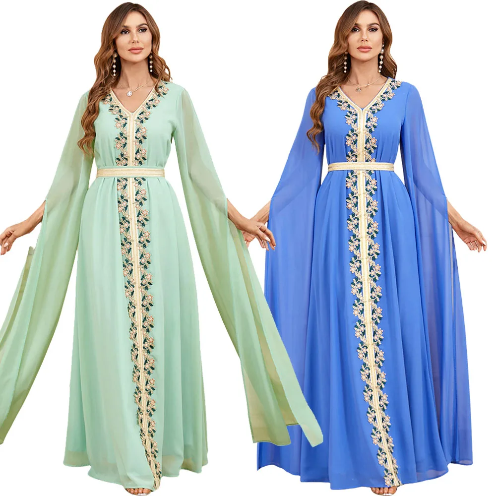 Eid Party Morocco Caftan Ramadan Abaya Women Muslim Long Maxi Dresses Turkey Arabic Kaftan Dubai Evening Gown Jalabiya Vestidos