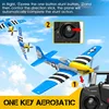 Coolbank P51 Mustang RC Airplane 2.4G 4CH 6 Axis 400mm Mustang RC Aircraft One Key Aerobatic RTF Glider Plane Toys For Boys Blue 3