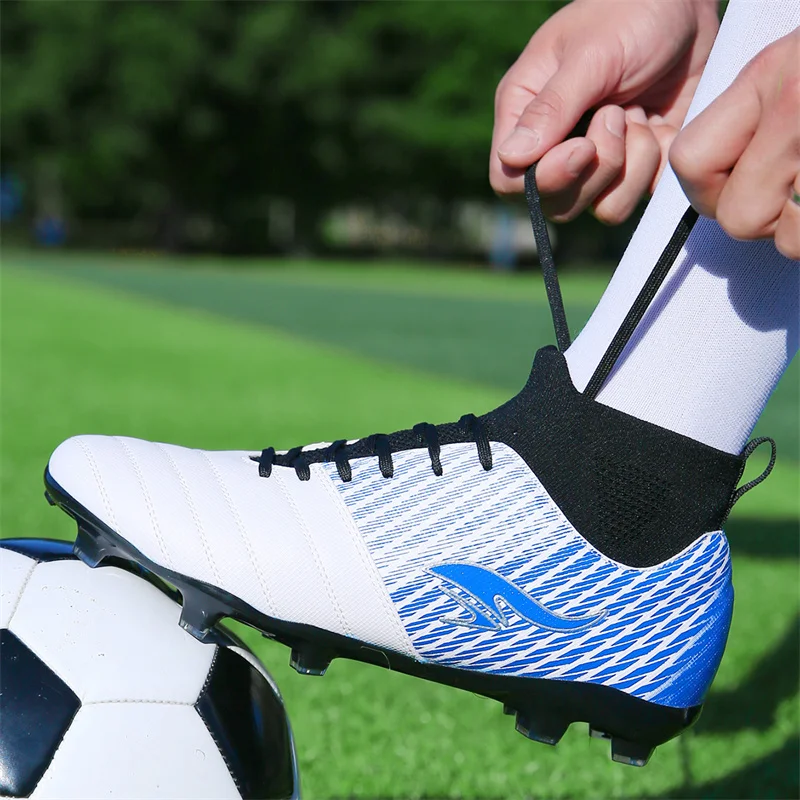 

Men Soccer Shoes Football Boots Cleats Grass Teenagers Adult Futsal Training Outdoor Long Spikes Ultralight Outdoor Indoor Match