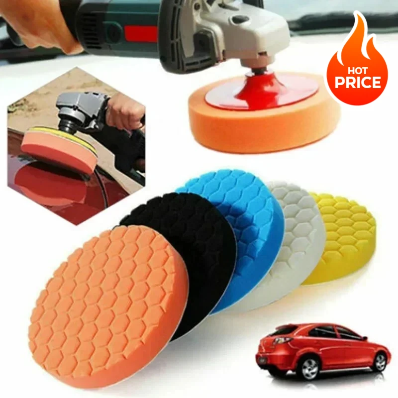 polishing pads auto detailing pads Polishing Wheel for Drill Kit 5 inch Self adhesive Polishing Pad Car Wax Applicator Discs