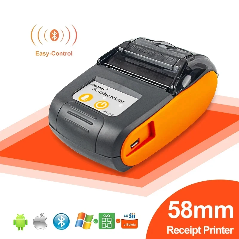 Portable Wireless Bluetooth Mini Printer - Handheld Ticket and Barcode Printer