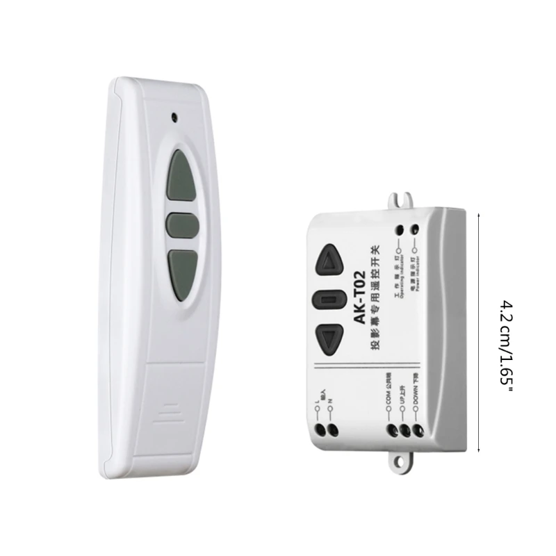 프로젝션 스크린용 AC220V RF 무선 원격 스위치 송신기+수신기