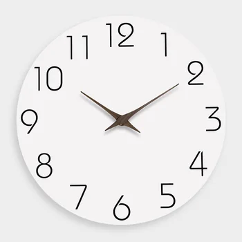 White Pattern Wooden Wall Clock 1