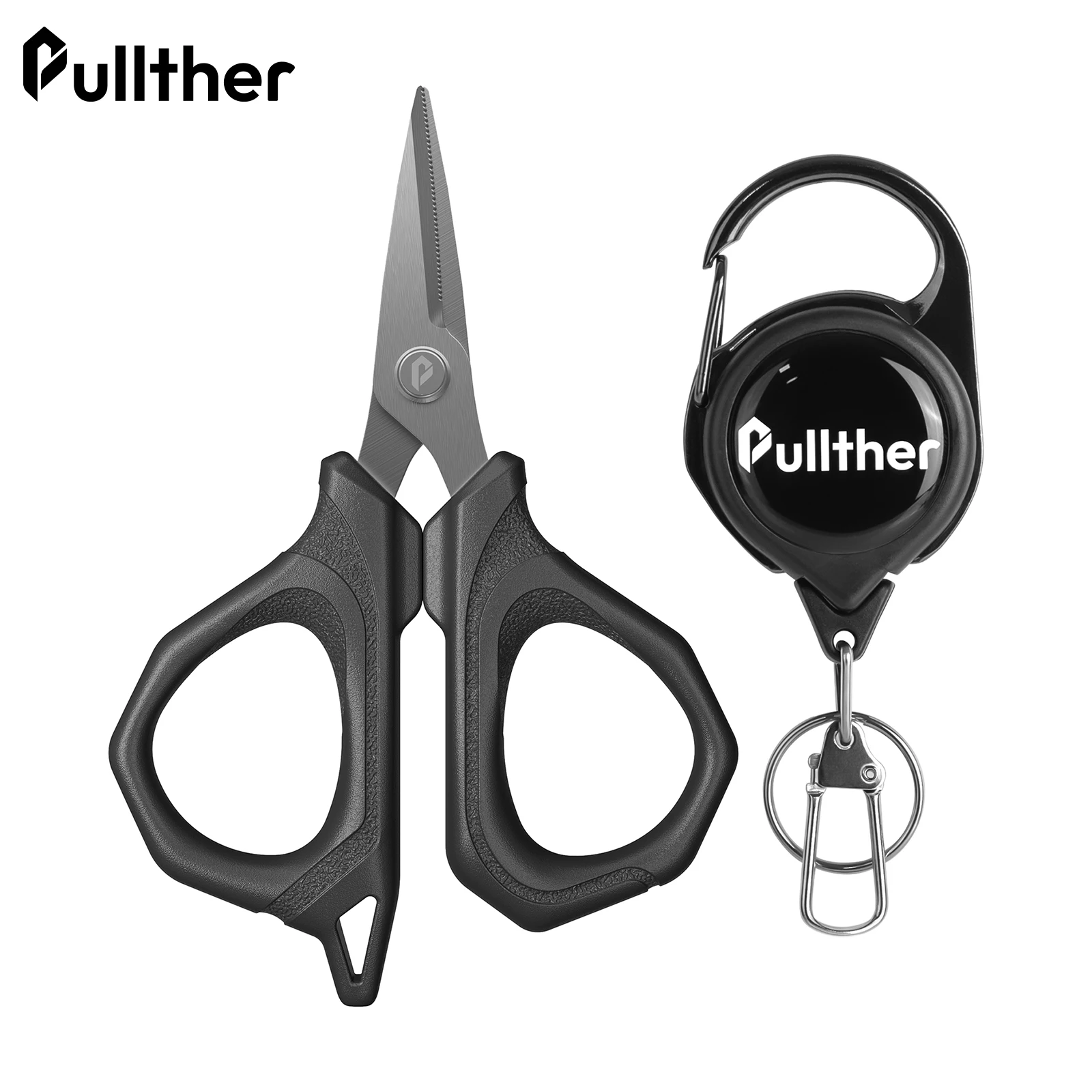 Fishing Scissors Stainless Steel Plier cut Braid Line PE Wire Cutter with Retractable KeyChain Fishing Pliers Tools Accessories