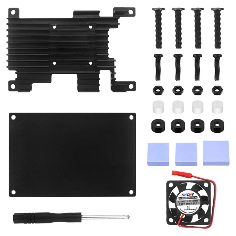 

Fully Vented Alloy Cover for Case with Cooling Fan Heatsinks for Orange 3
