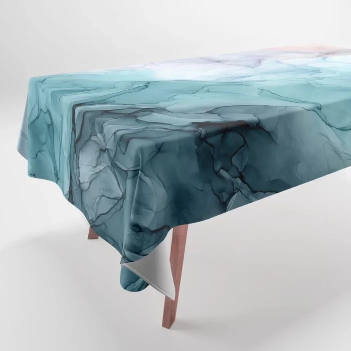 

Абстрактный красочный струящийся в воде чернильный рисунок скатерть, украшение для дома прямоугольный стол чайный стол обеденный стол вечерние скатерть