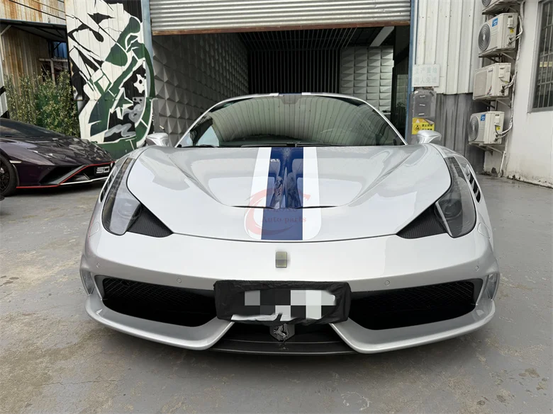 Speciale Style Dry Carbon Fiber Body Kit Front Bumper Rear Bumper Hood Side Skirts Exhaust Pipe for Ferrari 458 Italy