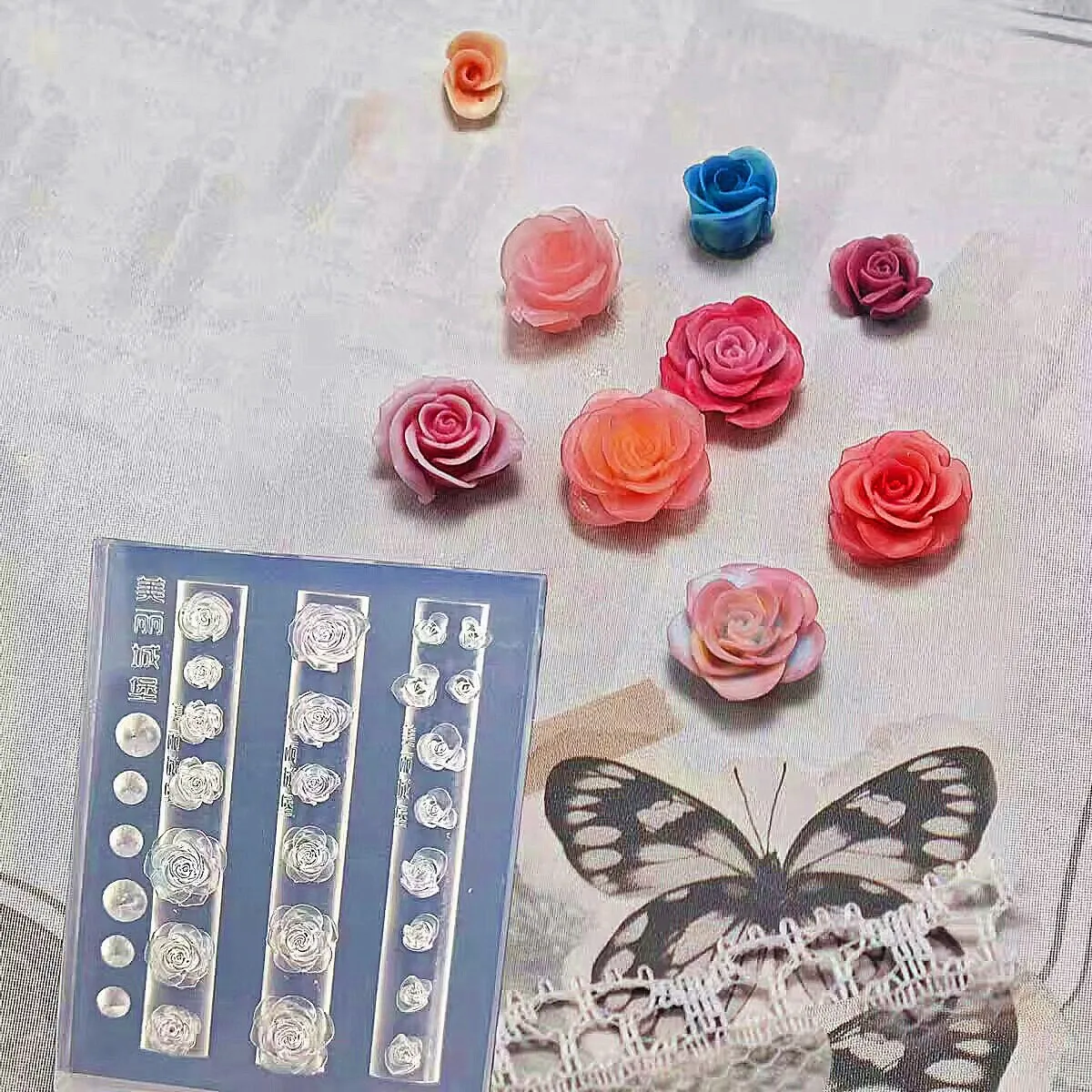 1pc Rose Tulip Lotus 3D Acrylic Mold  Lily of the Valley  Nail Art Decorations  Nails DIY Design Silicone  Nail Art  Nails  Mold 6