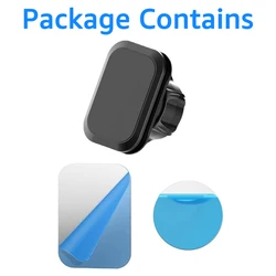 Magnetic Car Phone Holder with 17mm Ball Head - Universal Smartphone Mount and GPS Stand Accessory (Black)