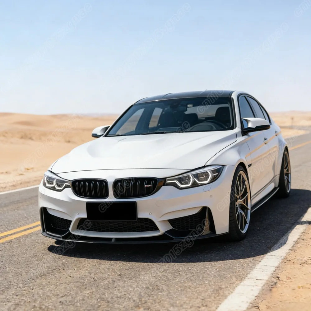 BMW 3 시리즈 F30 M3 2012 2013 2014 2015 2016 2017 2018 자동차 프론트 범퍼 MP 스타일 프론트 범퍼 립 디버터 가드 바디 키트
