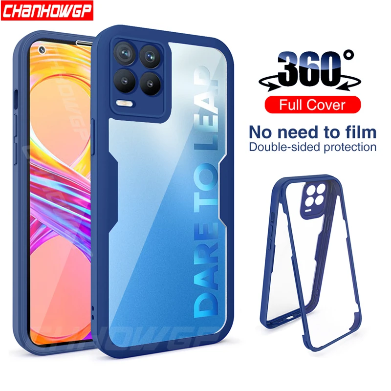 360 Doppel-Frontfolie Hartschale für OPPO Realme C21Y 9 9i 8 8i 7 6 Pro A54 A74 A94 A33 A55 A52 A72 Clear Cov_voghion.com
