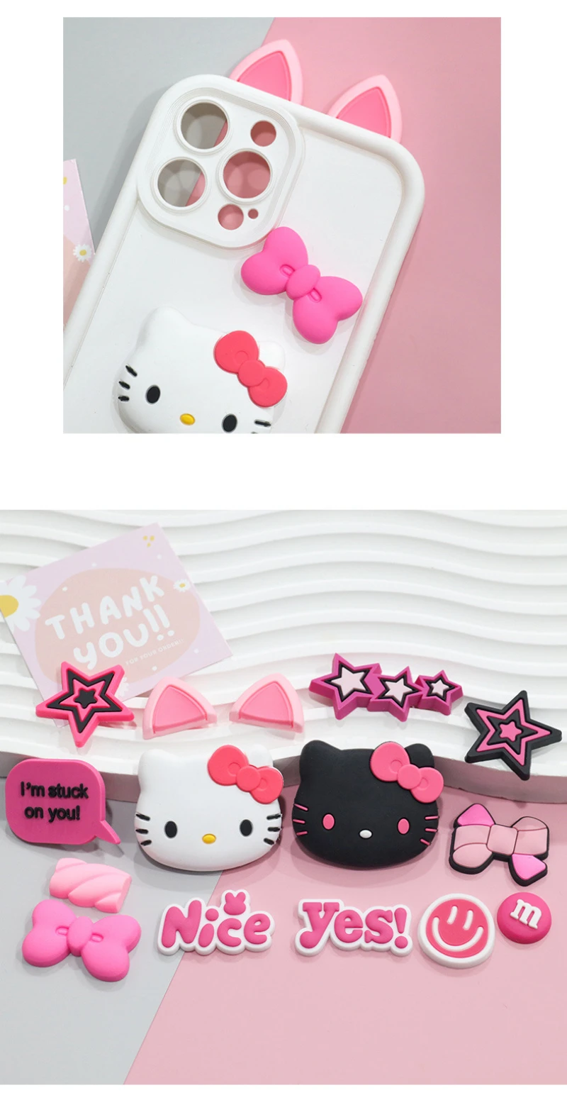 Neues, bezauberndes Hello Kitty-Schuhanhänger-Set, 13, einzigartige Designs für Clogs und Sandalen, süßes Cartoon-Geschenk für Weihnachtsfeiergeschenke – Detail 12