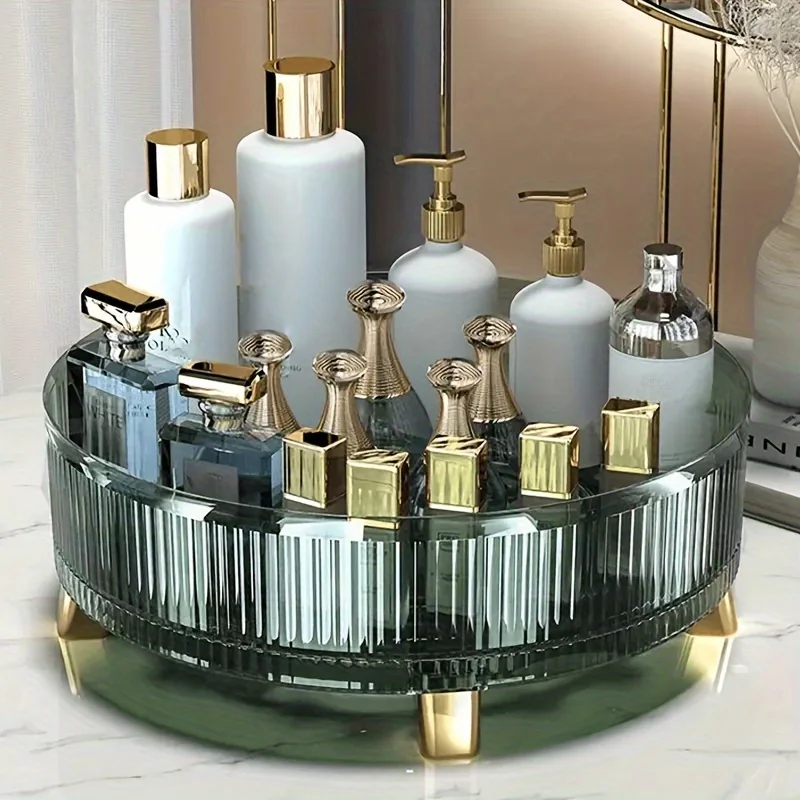 1PCS Makeup Organizer, 360 Rotating Makeup Organizer, Make Up Organizers and Storage, Large-Capacity Round Perfume Organizer, 1