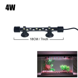 LED Aquarium Plant Grow Light - Waterproof Underwater Lighting - US Plug (18cm Tricolor)