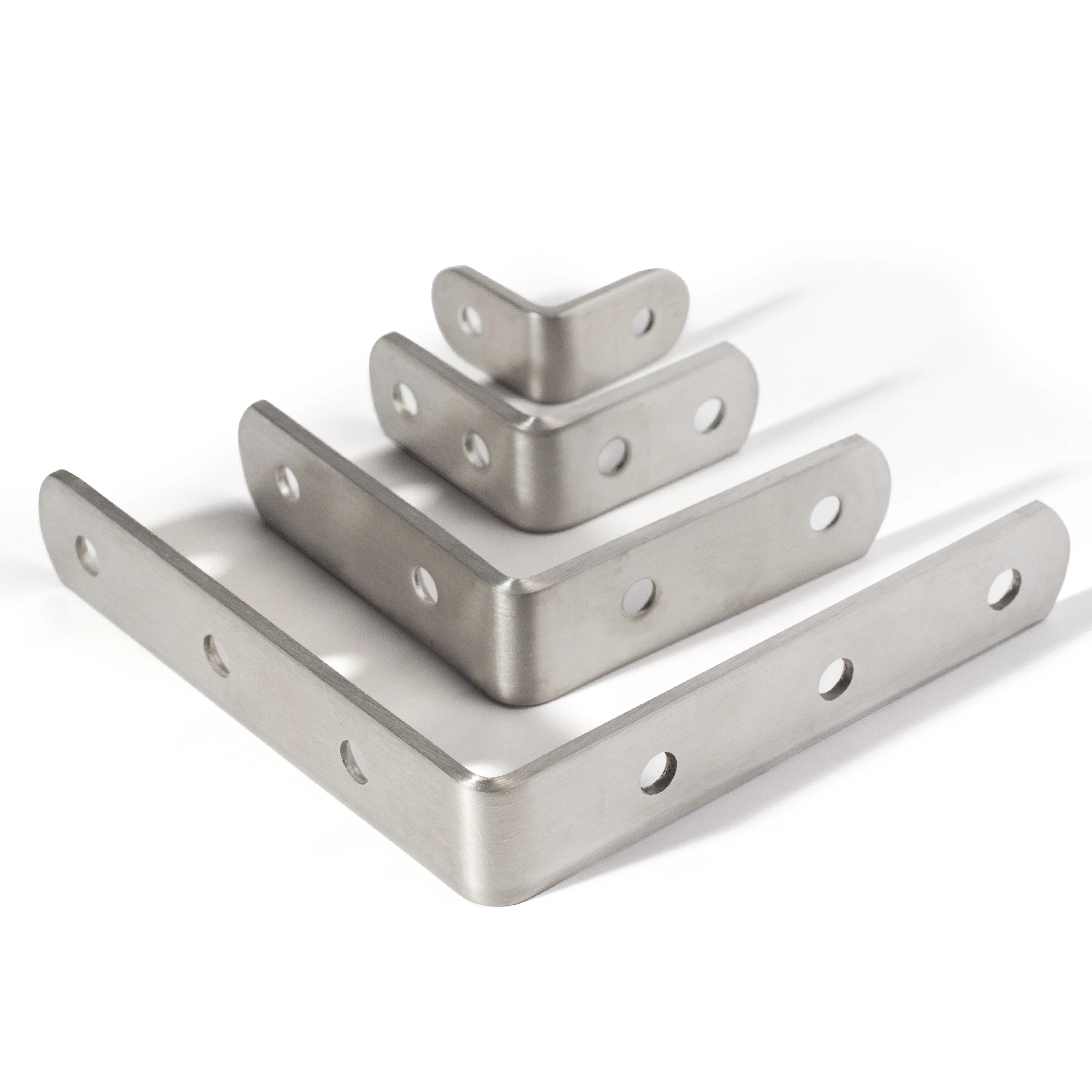 10PCS L Shaped Corner Brackets 90 Degree Right Angle Stainless Steel Bracket for Wood Furniture Bedframe Cabinet wood furniture brackets