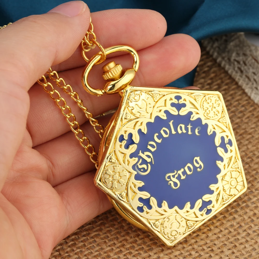 Top Luxury Gold Anything from Trolleys Wizard Magic World Quartz Pocket Watch Cosplay Necklace Pendant Chain Jewelry Male Clock