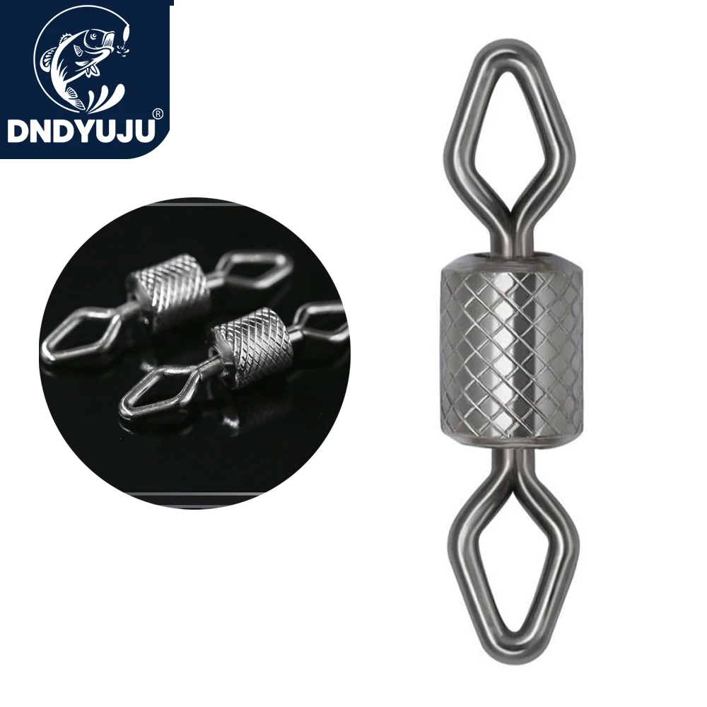 DNDYUJU 100pcs Fishing Barrel Rolling Swivels Diamond Pattern Brass Swivel  Fishing Hook Connector Fishing Accessories Tools