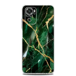 Clear Soft TPU Watercolor Marble Phone Case for Genuine Leather (B7)