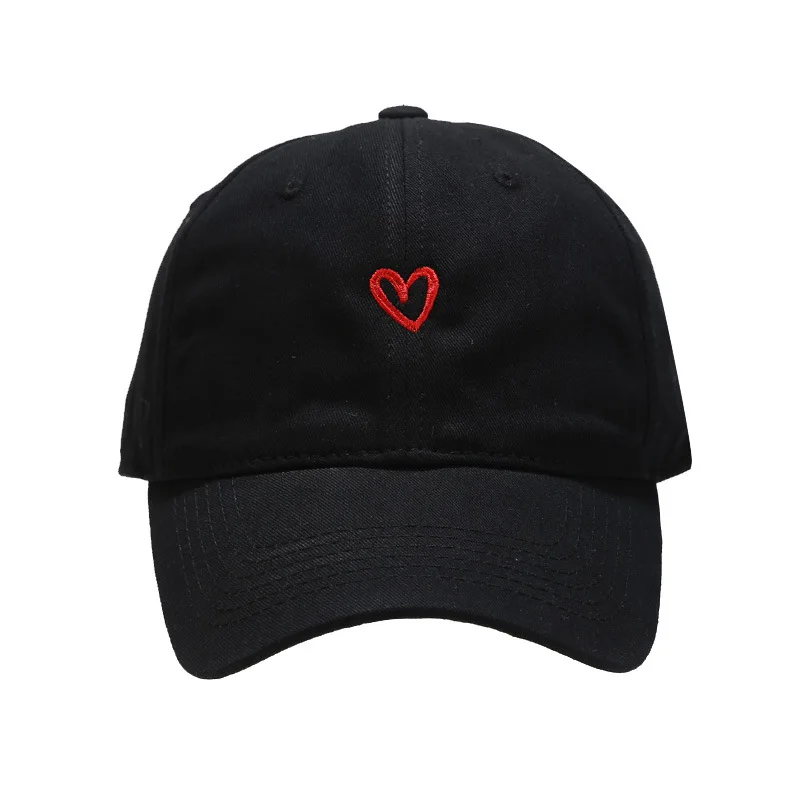 Unisex Men‘s Baseball Cap Men Women 2022 Summer Cotton Heart Embroidery Snapback Trucker Hat Dad Caps Gorras Hombre Present 5
