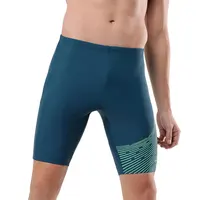 New Men's Swim Jammer Endurance Athletic Training Swimsuit Shorts Summer Beach Swimming Trunks Swimwear Jammers Tight Surf Pants