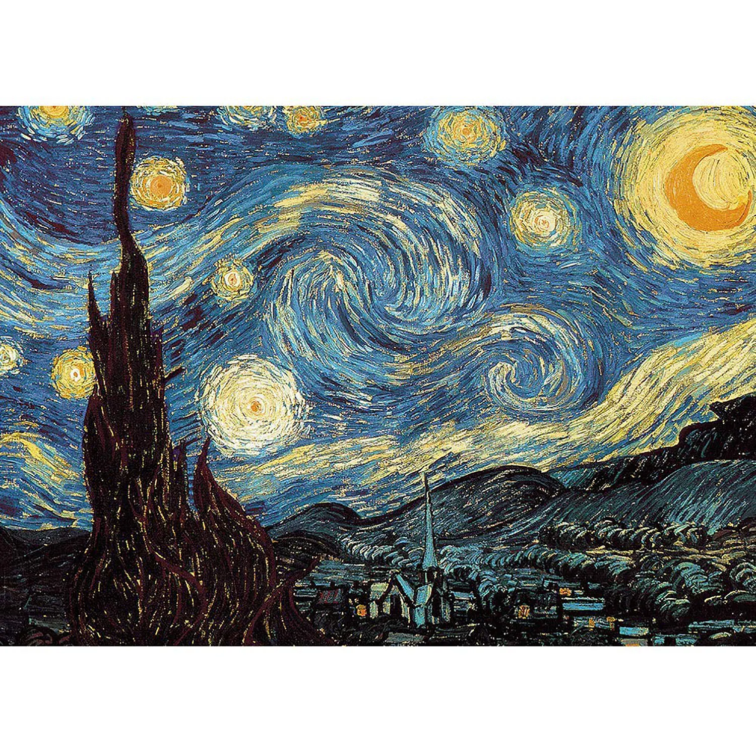 

Puzzle-Starry Night by Vincent Van Gogh Jigsaw Puzzles, 1000 Piece Puzzles for Adults and Kids ，Starry Night, Square-1000 Pieces