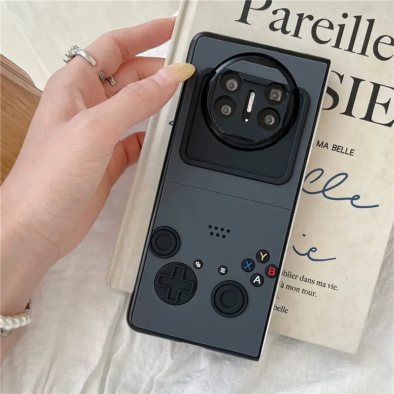 Enhanced 3D Cool Game Machine Silicone Shockproof Phone Case - Durable Protection with Flip Cover Design