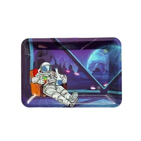 Rolling Tray 18*12.5CM Tobacco Metal Cigarette Smoking Accessories Herb Tinplate Plate Grinder Tools Rolling Tools 2