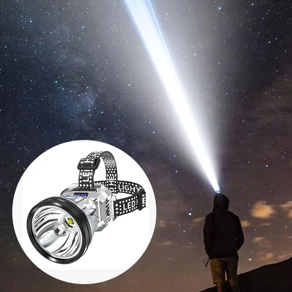 LED Rechargeable Headlamp High Lumens Super Bright Light Head Mounted Work Head O5F9