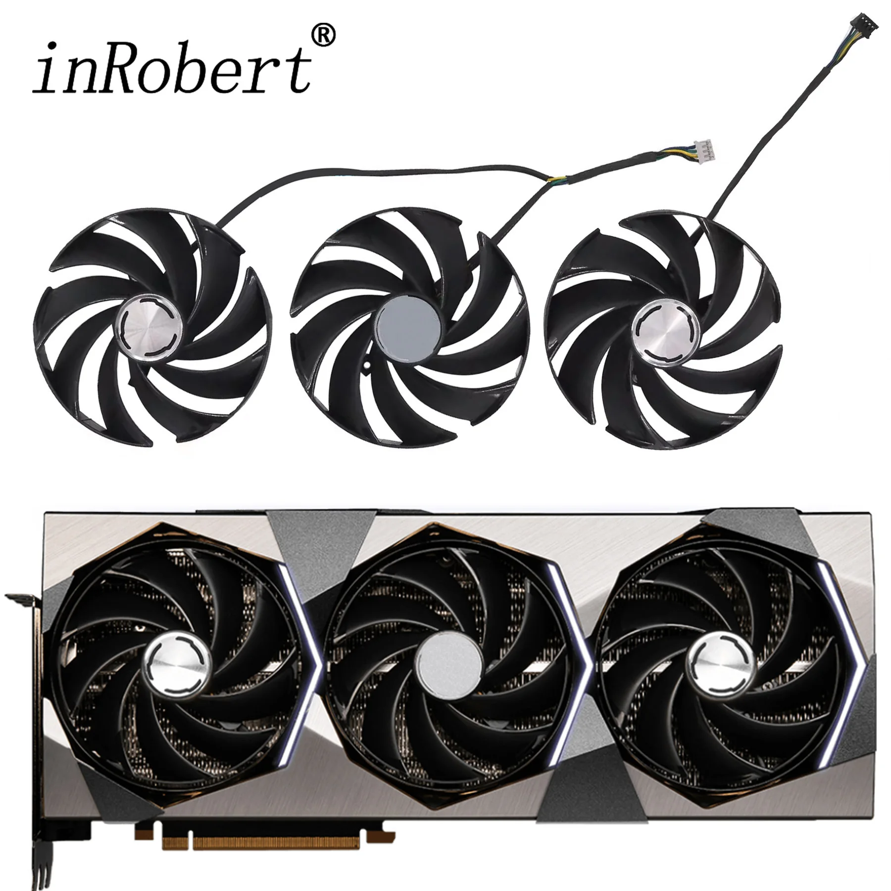 Rtx4090 Ventola Di Raffreddamento Della Scheda Video Muslimex Da 95Mm Per Ventola Di Raffreddamento Della Scheda Grafica Msi Rtx 4080 Rtx4090 Suprim X