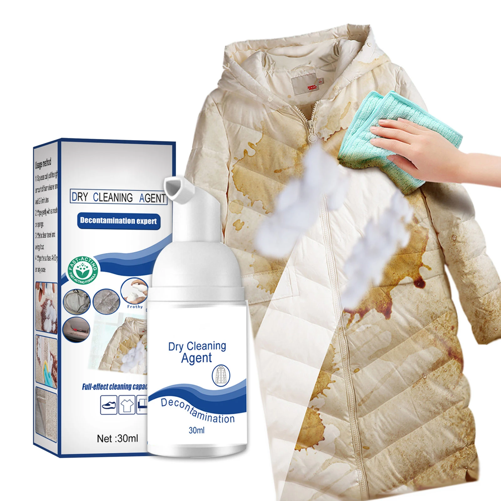 how to get oil stain out of down jacket