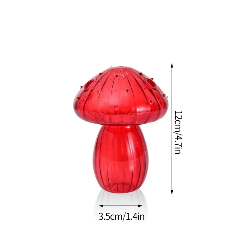 Artistic Mushroom Glass Vase for Hydroponic Plants and Aromatherapy Decor