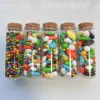Dragees test tube 25*37*100mm 80ml Glass Bottle Stopper Corks Storage Glass Jars for Spice Vial Bottle Candy Containers 2