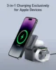 حامل شاحن Anker 3 في 1 MagSafe مع حامل شحن سريع MagSafe15W Max شاحن لاسلكي قابل للطي لهاتف iPhone15