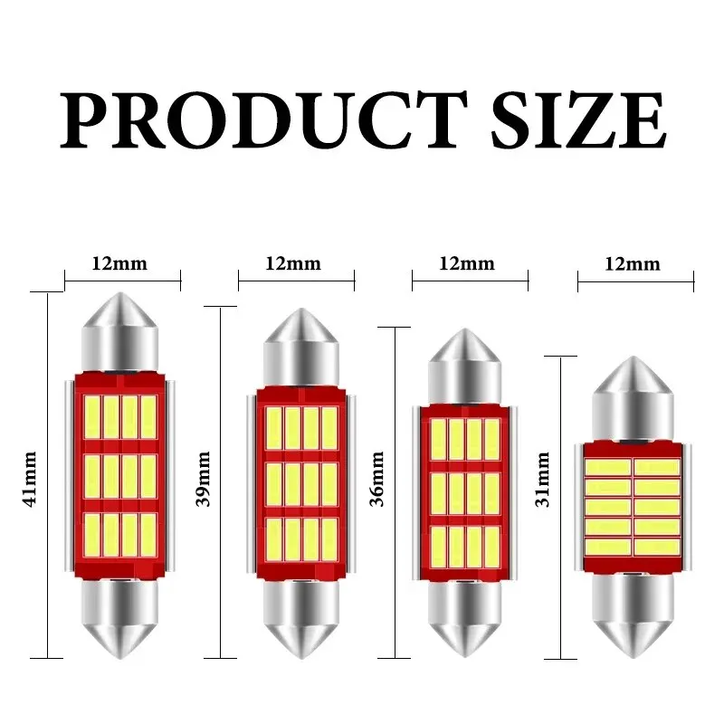 ?A?? C5W C10W LED a, 4014 LED oa? ?E?AO ???˦ ?Ao ??oa, ?Aa̢ o?U 12V, 31mm, 36mm, 39mm, 41mm, 10 