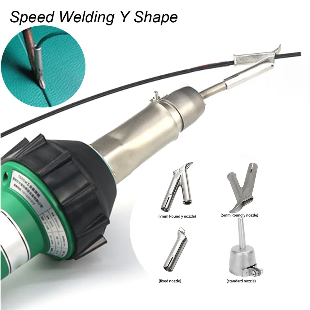 Round Y Hot Gun Nozzle Plastic Speed Welding Tip Vinyl Welder Tools