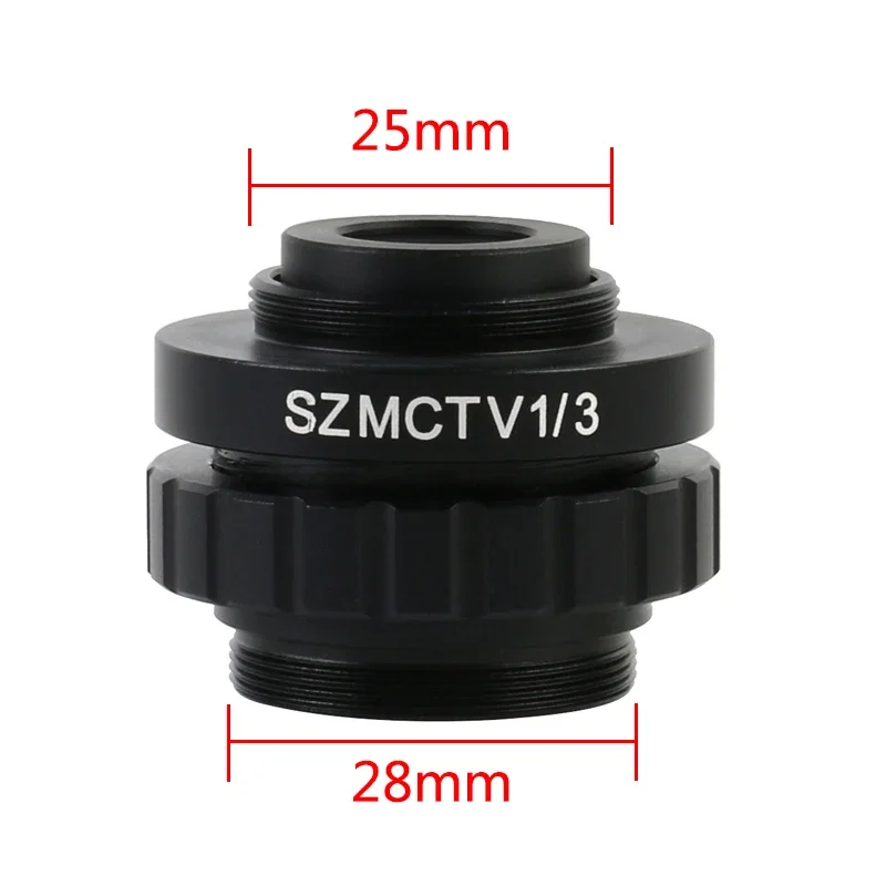Microscope Adapter Microscope Camera SZM CTV 1/2 1/3 1X Adapter 0.3X 0.5X C mount Lens + C CS Simul Focal Ring Trinocular Stereo Microscope HDMI VGA USB Video Camera