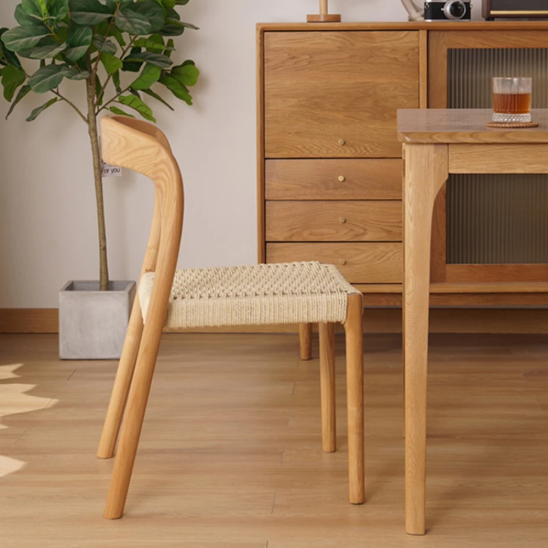 

Design Modern Dinning Chairs Beach Restaurant Rattan Party Dinning Chairs Japanese Wooden Silla Comedor Home Furniture YN50DC