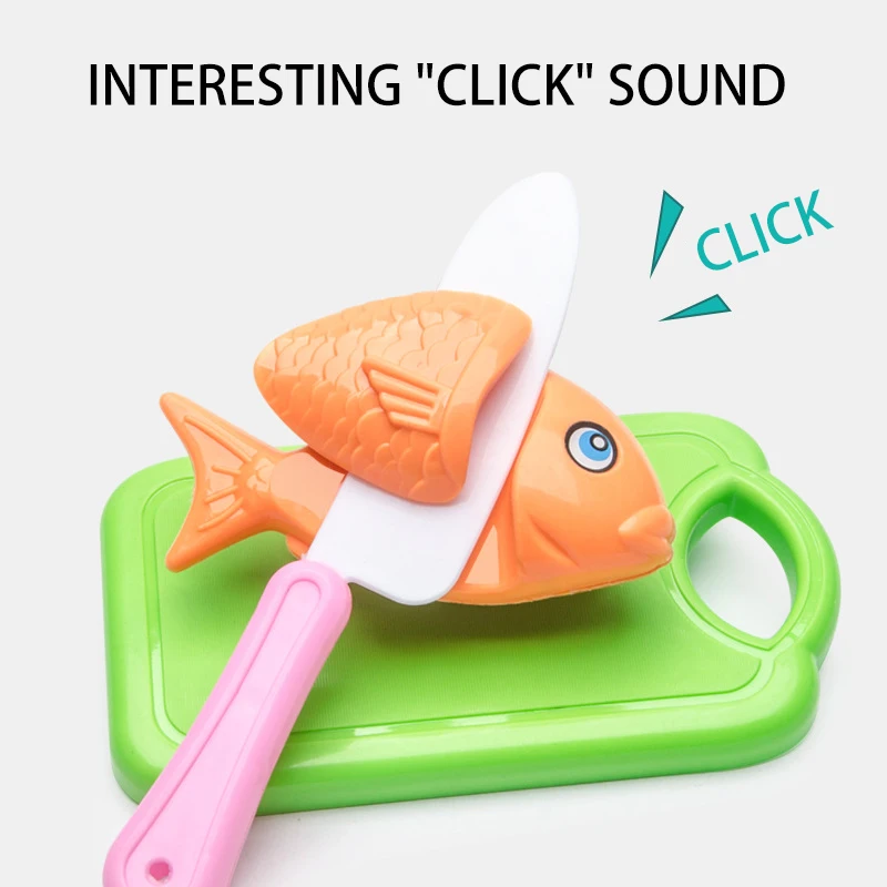 Educational Toy Plastic Kitchen Toy Set Cut Fruit and Vegetable Food Play House Simulation Toys Early Education Girls Boys Gifts 3