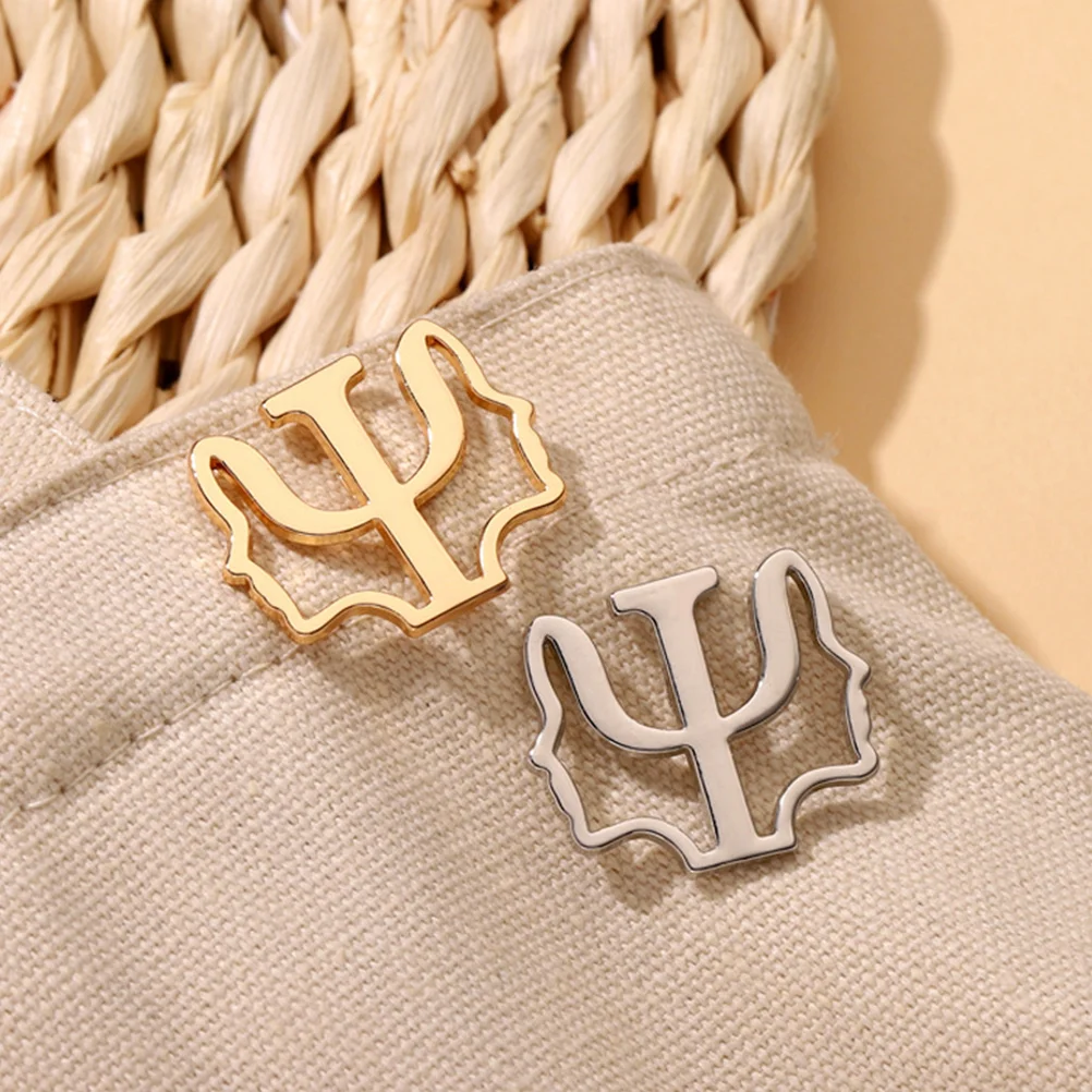 

2pcs Psi Symbol Brooch Cartoon Brooch Psi Symbol Brooch Breastpin Clothing Accessory