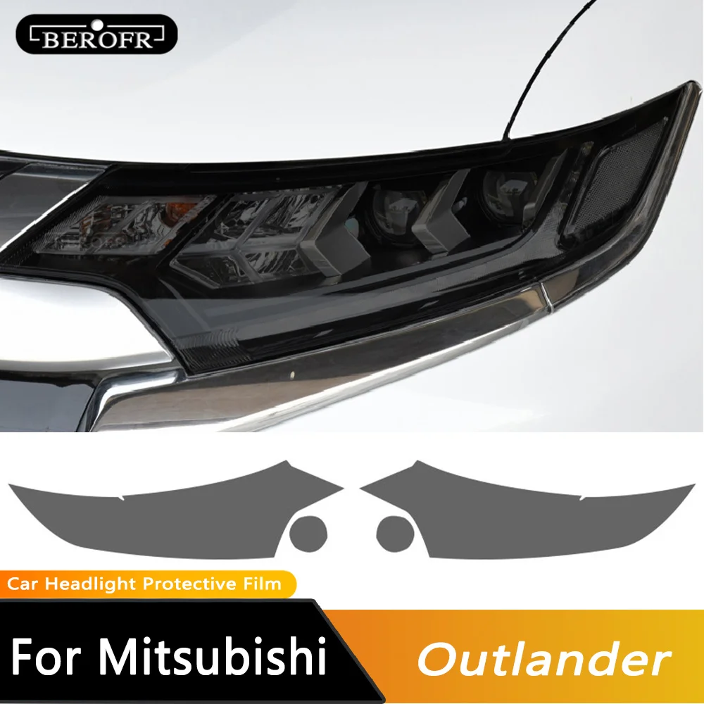 

2 шт., прозрачные ТПУ наклейки для передней фары автомобиля Mitsubishi Outlander 2015-2020