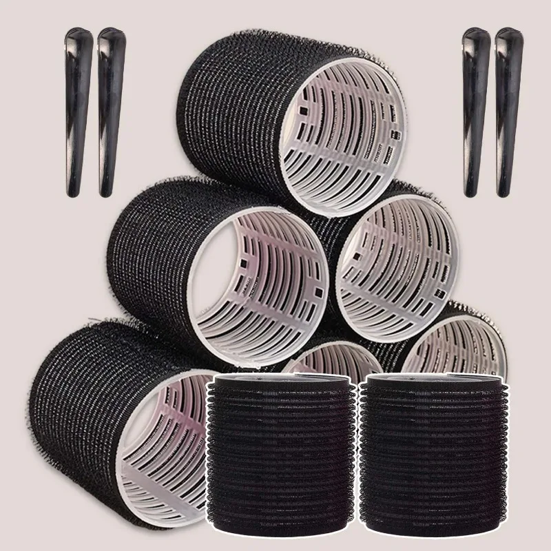 Plastic Hair Curling Rollers Set with Clips for Heat Free Styling