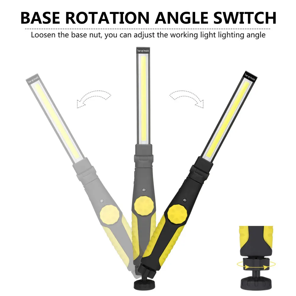 1/2/3/4Pcs COB led work light led flashlight camping lamp Rechargeable with Hook Magnetic Base Portable Inspection Light for Car Repair Emergency