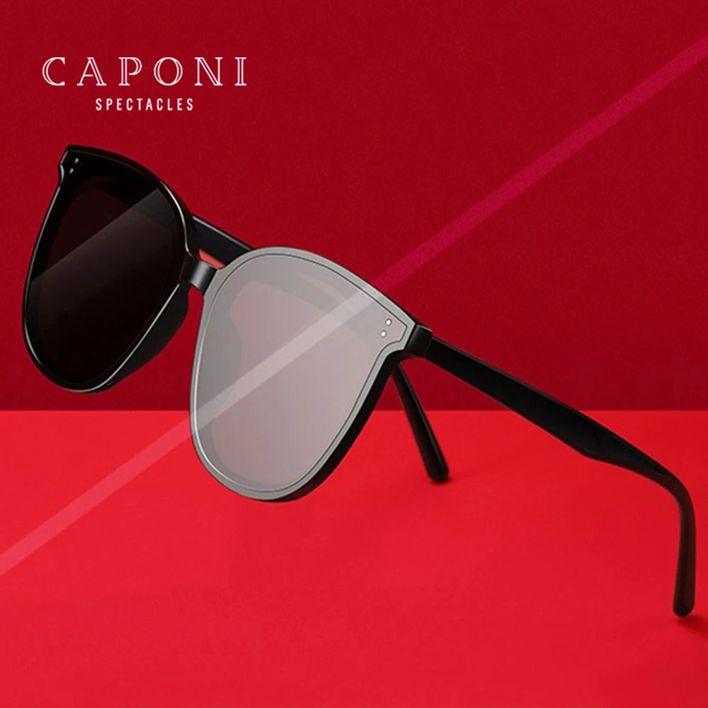 CAPONI quadratischen stil sonnenbrille nylon uv400 schutz marke designer outdoor brillen fahren TR-90 sonnenbrille für männer cp7452