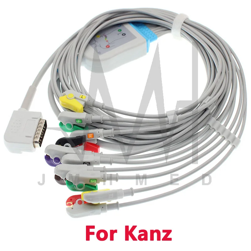 

Compatible With Kanz PC-109 EKG Monitor,ECG 108/110/1203/1205 10 Lead ECG Cable,NO Defibrillate Resistor.