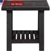 Yosemite End Table Rustic Wooden Side Table Industrial Design Solid Wood Cross Braced Utility Table Vintage Style Home Furniture 1