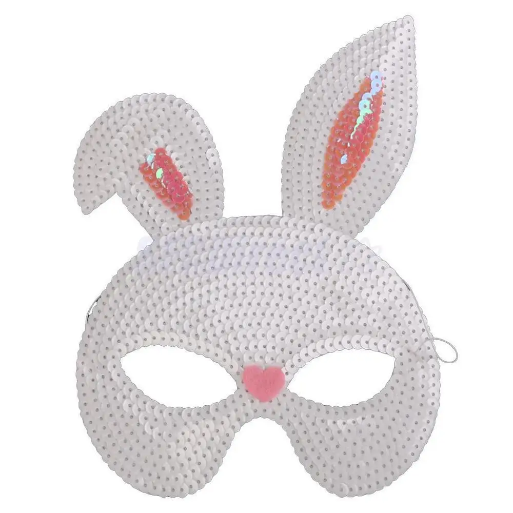 

10 шт., маски кролика с блестками