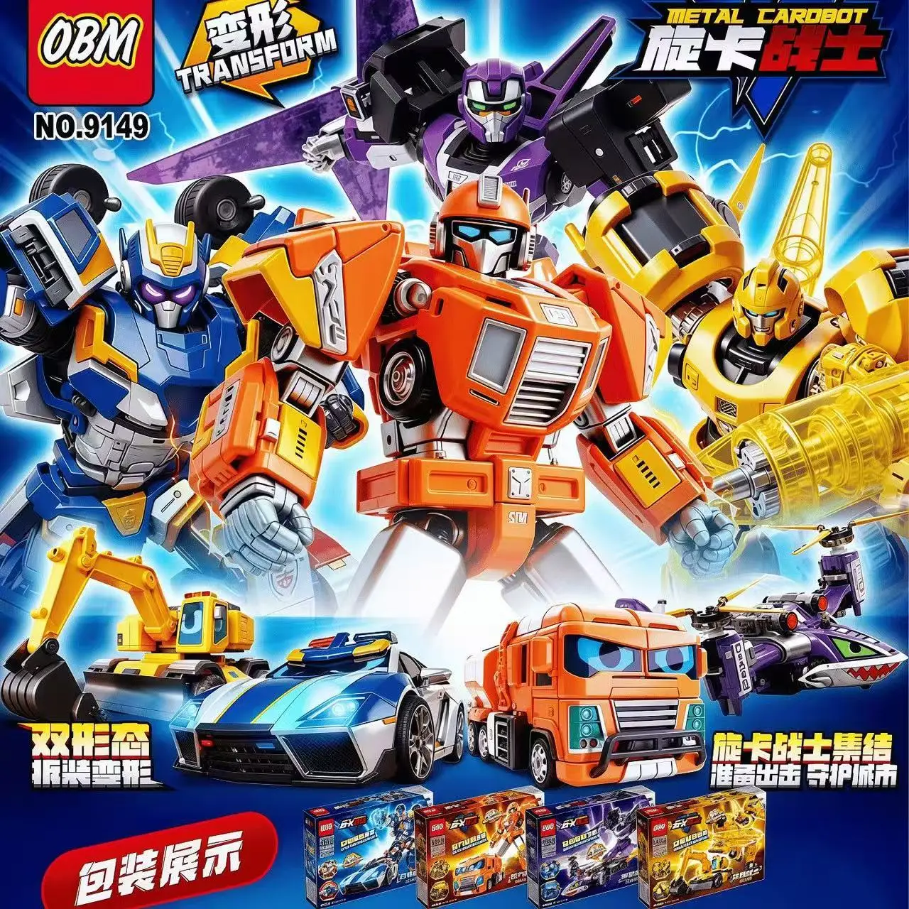 Giocattoli Auto Robot Trasformabili, Veicoli Deformabili con Action Figure, Modelli di Camion da Costruzione, Aerei ed Escavatori