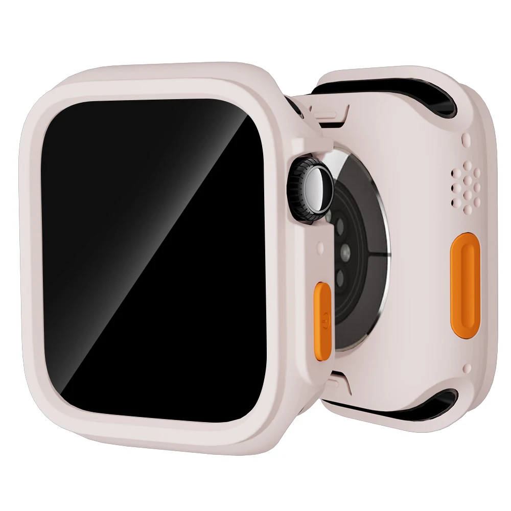Silicone Case For Apple Watch 40mm/41mm/44mm/45mm Shockproof Protective Cover iWatch Series 3/4/5/6/7/8/9/SE No Screen Protector