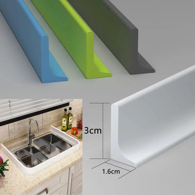 Shower Dam Bathroom accessories silicone Dry And Wet Separation Water retaining strip flood barrier Door stopper Guard blocker shower water barrier,water barrier strip