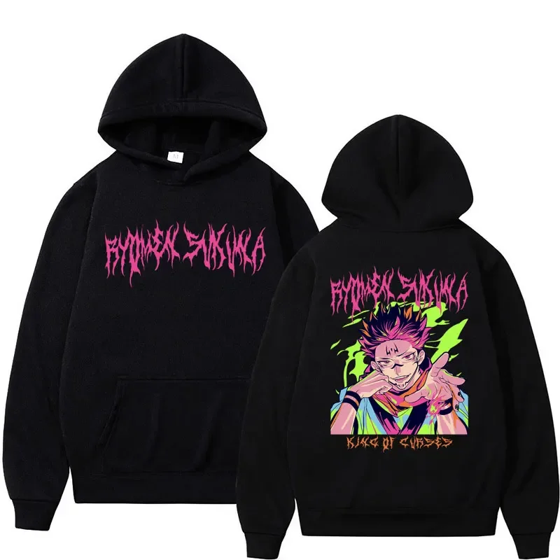 

Japan Anime Jujutsu Kaisen Hoodie Ryōmen Sukuna Cosplay Harajuku Bodywarmer Sweatshirts Men Women Oversized Hoodies Streetwear